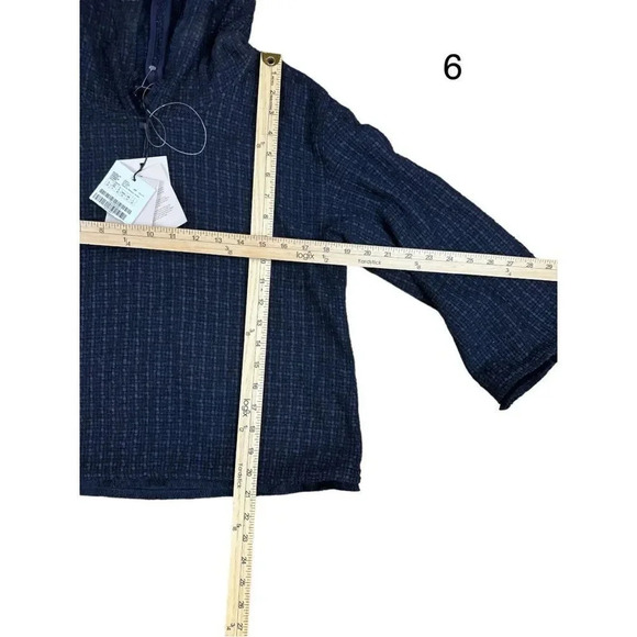 Marella Tweed Hooded Pullover Jacket Midnight Blue - Picture 7 of 16